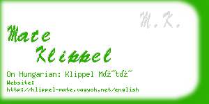 mate klippel business card